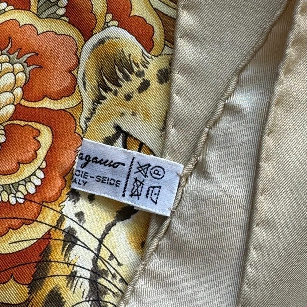 Salvatore Ferragamo Silk Scarf Animal Print